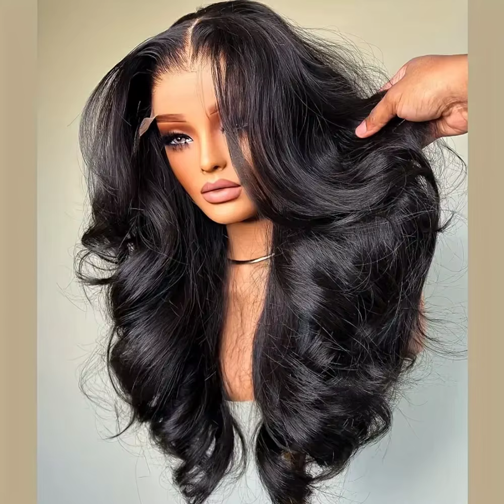250% Density Glueless Body Wave Human Hair 13x4 Lace Frontal Wigs Brazilian Virgin Human Hair Remy Hair Wigs HD Lace Front Wigs