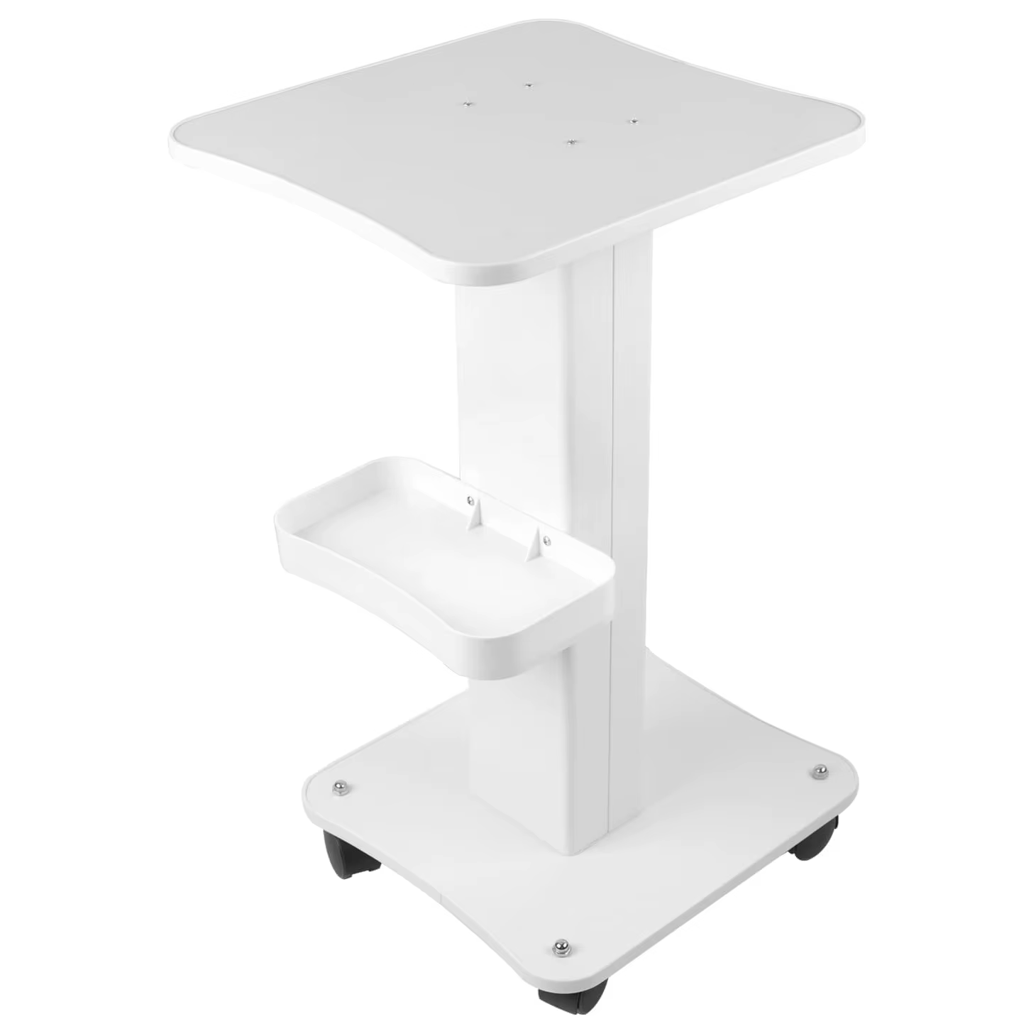 Beauty Salon Trolley Cart with Wheels, 3 Tier Beauty Rolling Cart, Rotate Adjustable Tattoo Spa Rolling Trolly