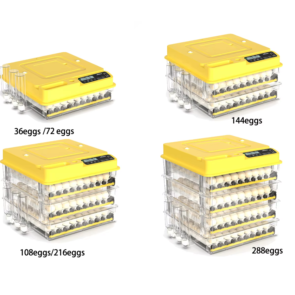 36-216 Egg Incubator for Hatching Eggs, Fully Automatic Egg Incubator with Auto Temp/Water/Turning, for Chicken Duck Goose