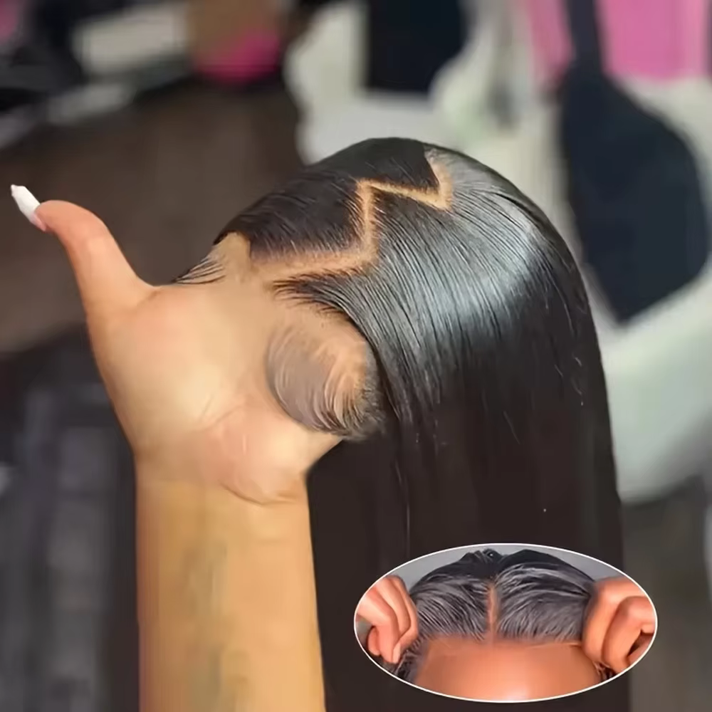 40 42 Inch Bone Straight Human Hair Wigs 13x4 13x6 HD Lace Frontal Wigs Glueless 5x5 Closure 3 Seconds To Wear For Beginners