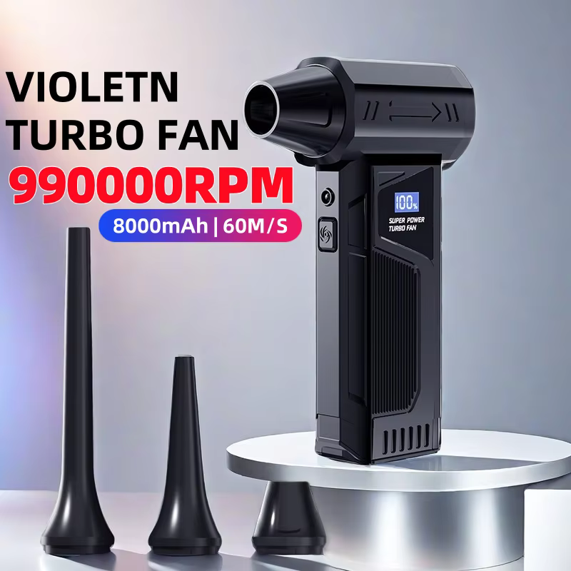 Powerful Turbo Fan 990000RPM Electric Air Blower Multi-Purpose Rechargeable Blower Brushless Motor Car/Home/PC/Outdoor Tool