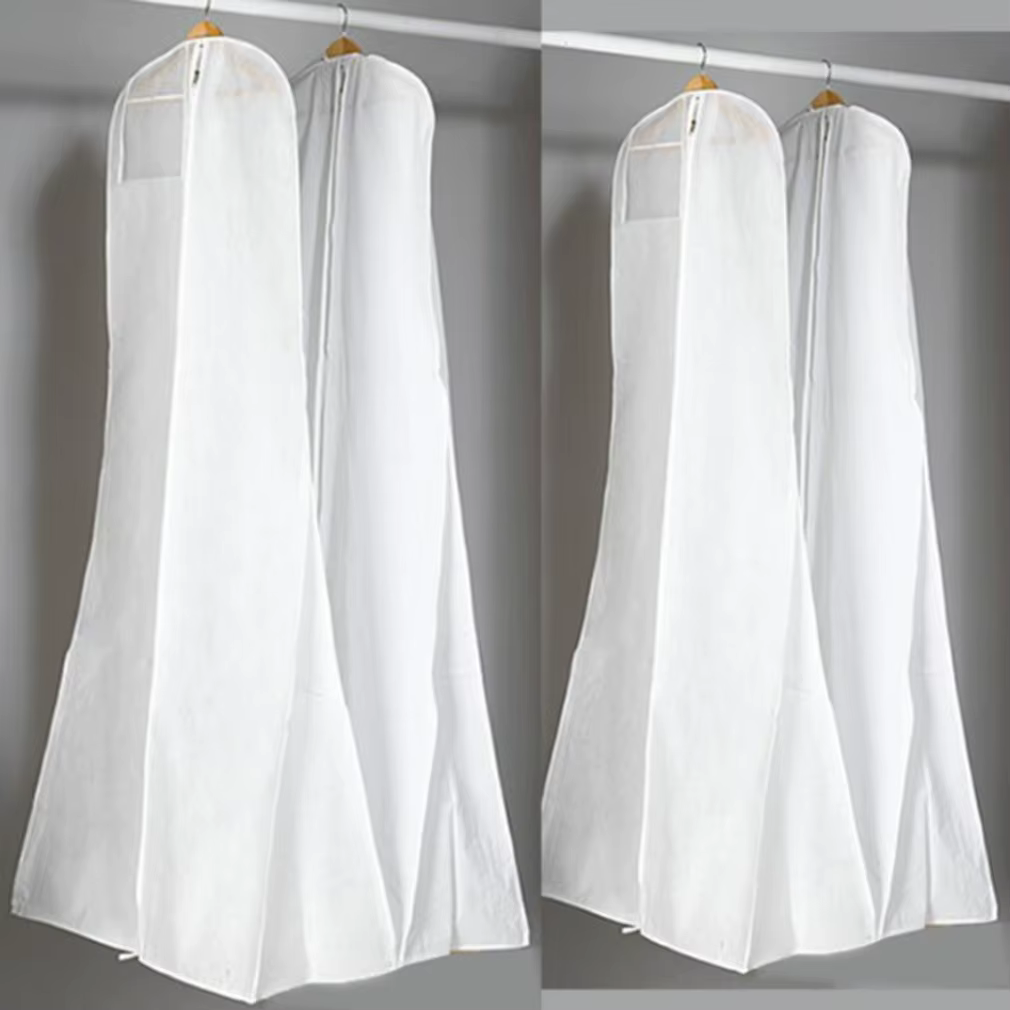New Arrival Wedding Dress Cover Bags Dust Cover Zipper Gown Dustproof Cover Storage Bag Foldable Garment Clothes Case 2025