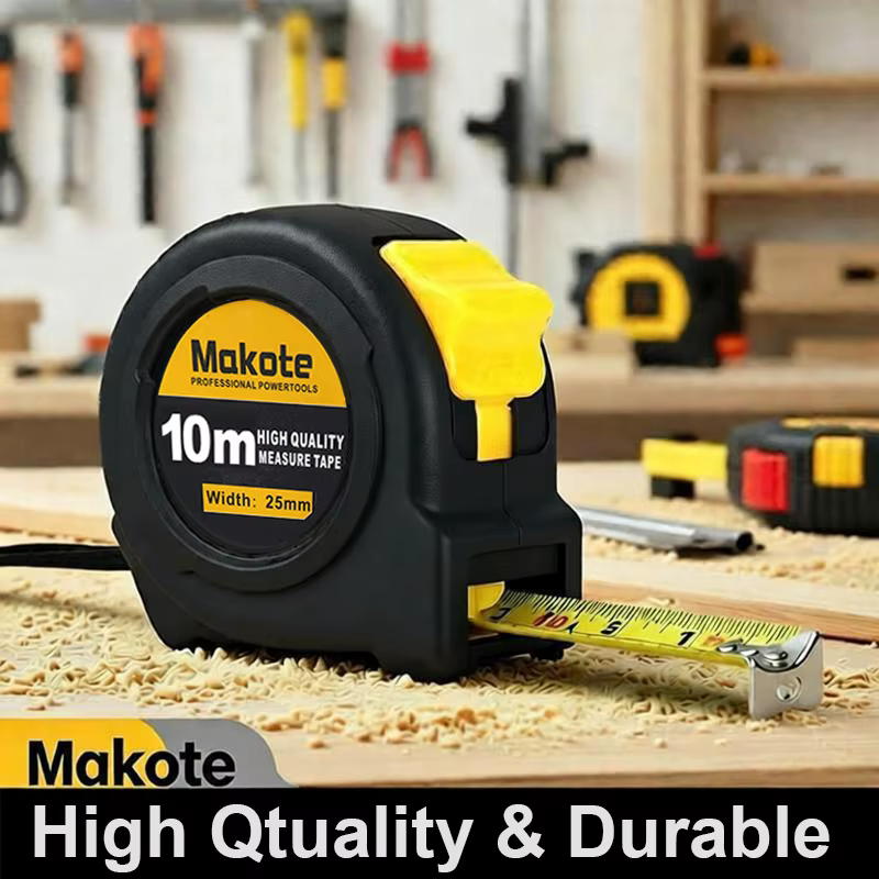 Steel Retractable Measuring Tape Measure by Imperial Inch Metric Scale, 3M/10ft, 5M/16ft, Heavy Duty 7.5M/25ft & 10M/33ft