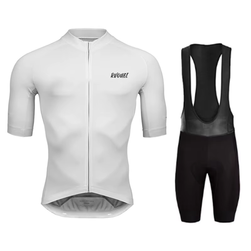New Rvouei Cycling Jersey Sets Summer Short Sleeve Bicycle Breathable Men's MTB Bike Clothing Maillot Ropa Ciclismo Uniform Suit