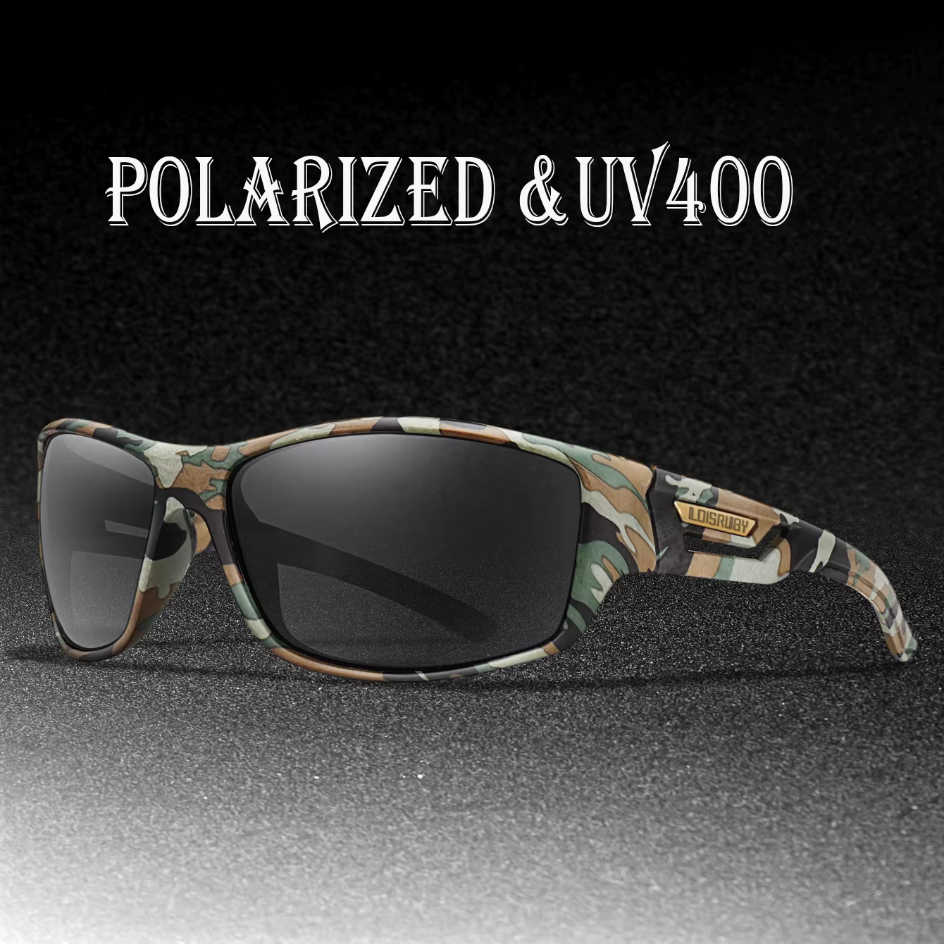 Polarized Fishing Sunglasses Men Camo Military Style Festival Gifts UV400 For Cycling Riding, Running, Fishing And Driving