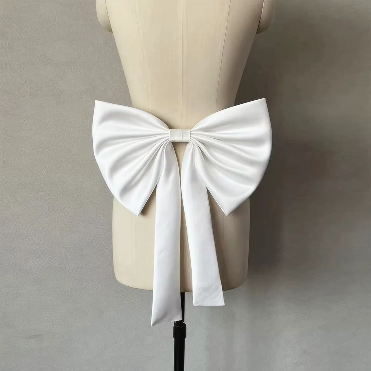 Bridal Detachable Satin Bow Women's Wedding Dress Accessories Bride Bow