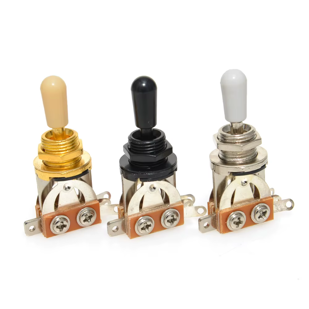 1pcs 3 Way Toggle Switch for LP Guitar 3 Way Guitar Switch with Tip Cap Electric Guitar Pickup Selector Switch