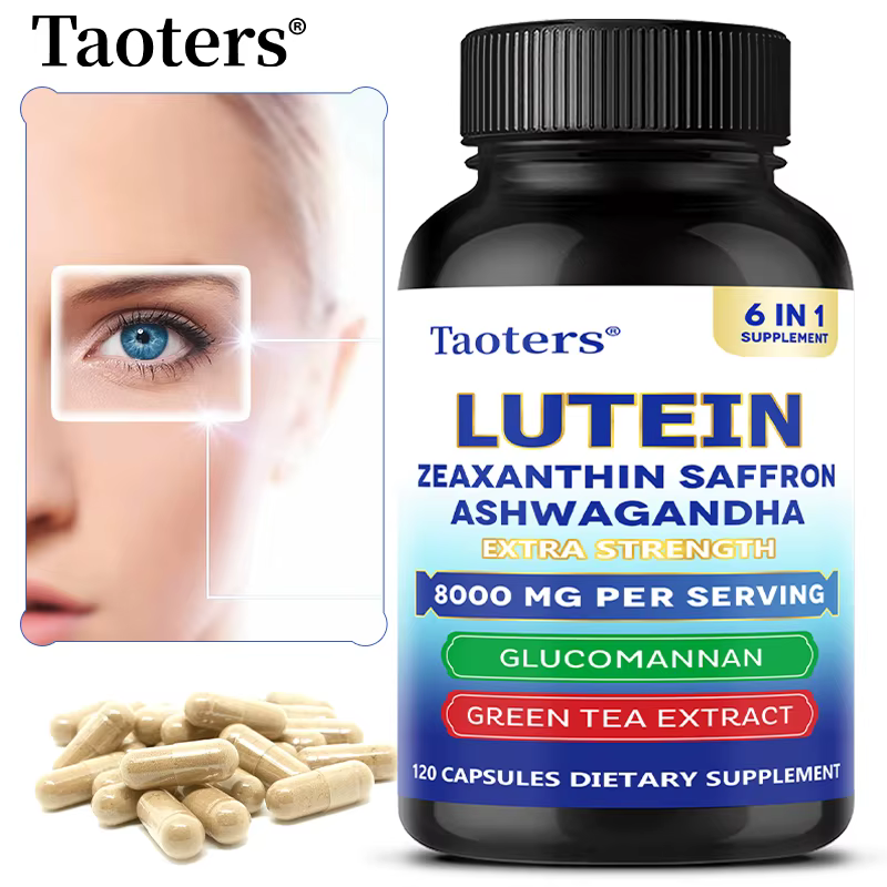 Lutein & Zeaxanthin 8000mg Capsules - Eye Vitamins for Vision Health, Blue Light Protection, Antioxidant & Skin Elasticity