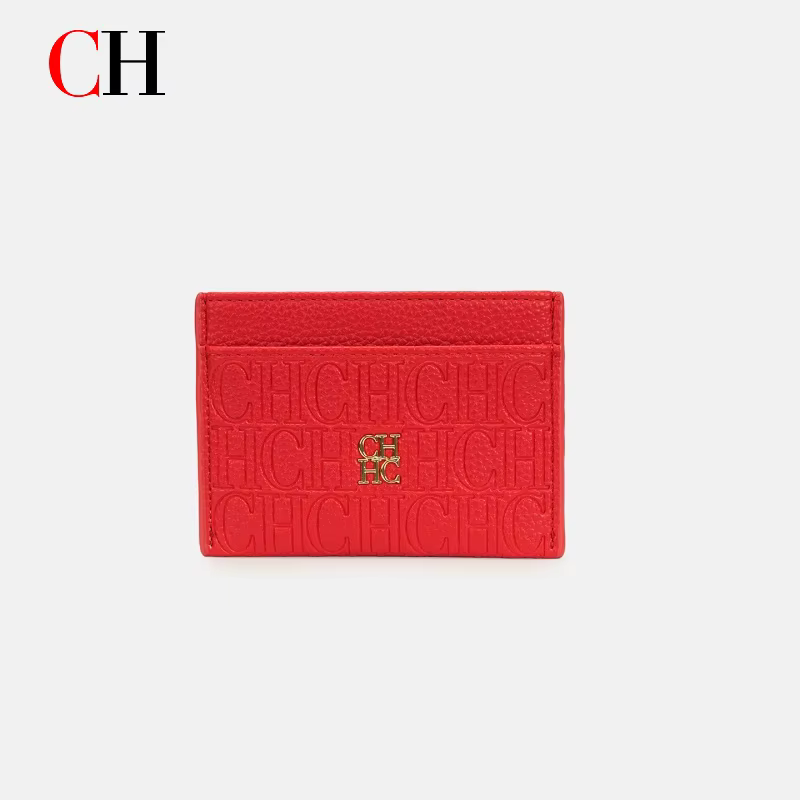 New Fashion CH Embossed Card Holder Slim Minimalist Credit Card Wallet for Women & Men Portable ID Card Case with Multiple Slots