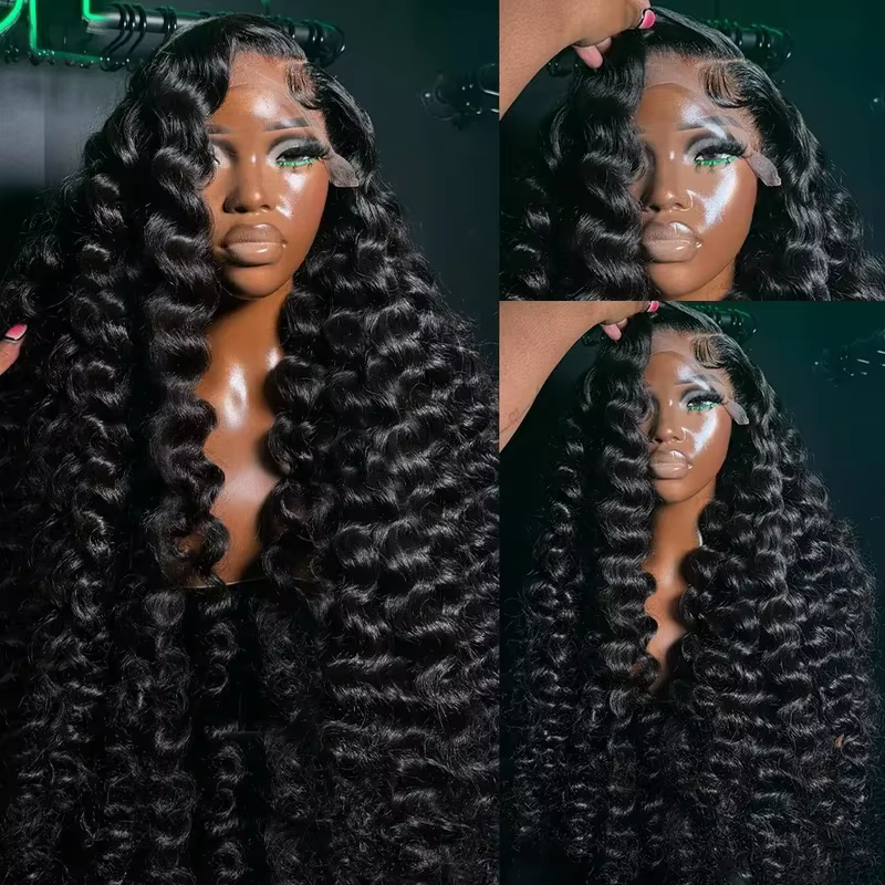 40 42 Inch Loose Wave 13x6 HD Lace Frontal Wig Human Hair Brazilian Loose Deep Waves Curly Wigs Lace Front Wigs For Women