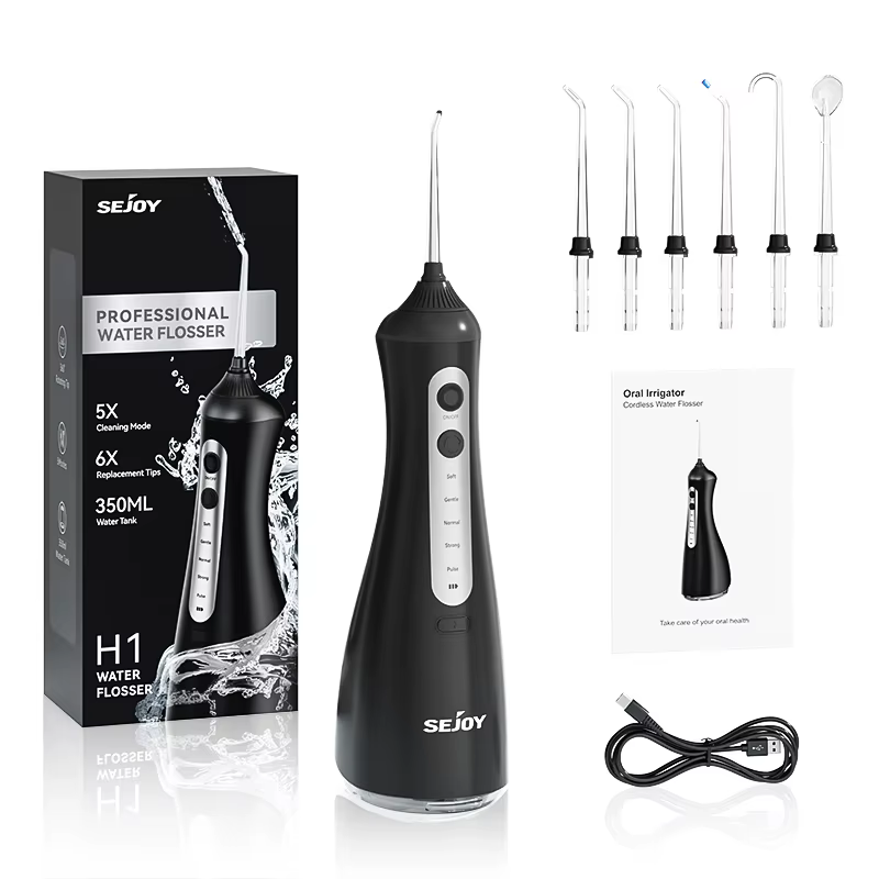 Sejoy Water Flosser Teeth Picks 6 Jets 6 Modes Portable Cordless Water Floss for Teeth Cleaner Oral Picks