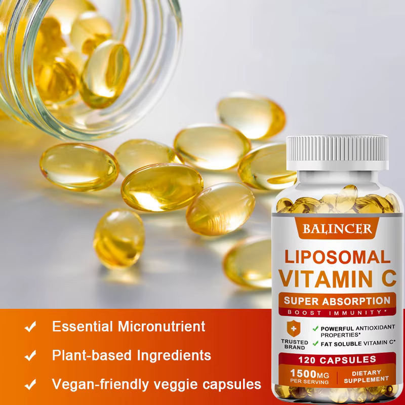 Liposomal Vitamin C Supplement - Easily Absorbed, Fat-Soluble Vitamin C, Antioxidant, Support Immune System, Promote Skin Health