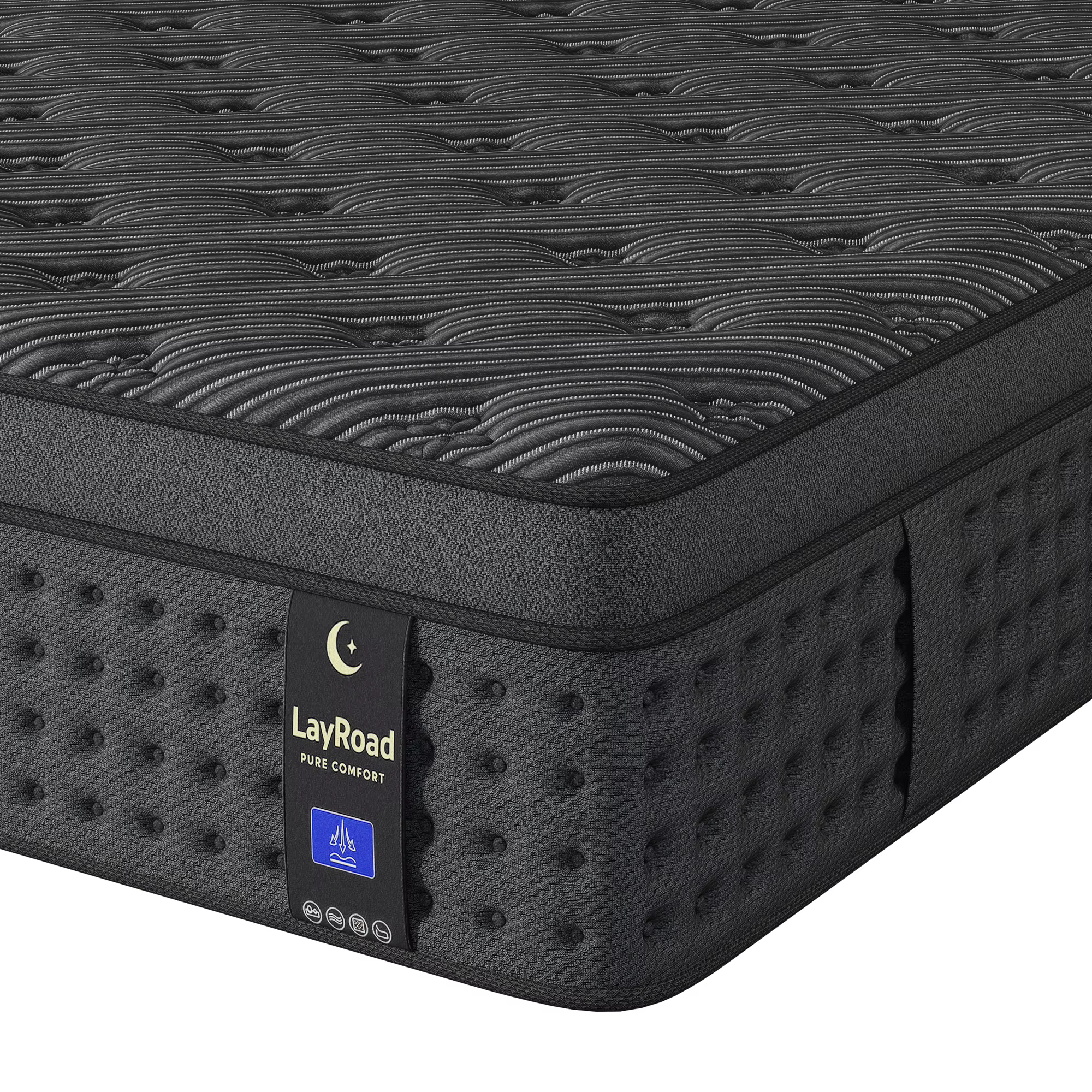 LayRoad 12/14Inch Memory Foam Spring Mattress Single/Double/Queen/King Sizes Boxed Mattress Medium Firmness Pressure Relief