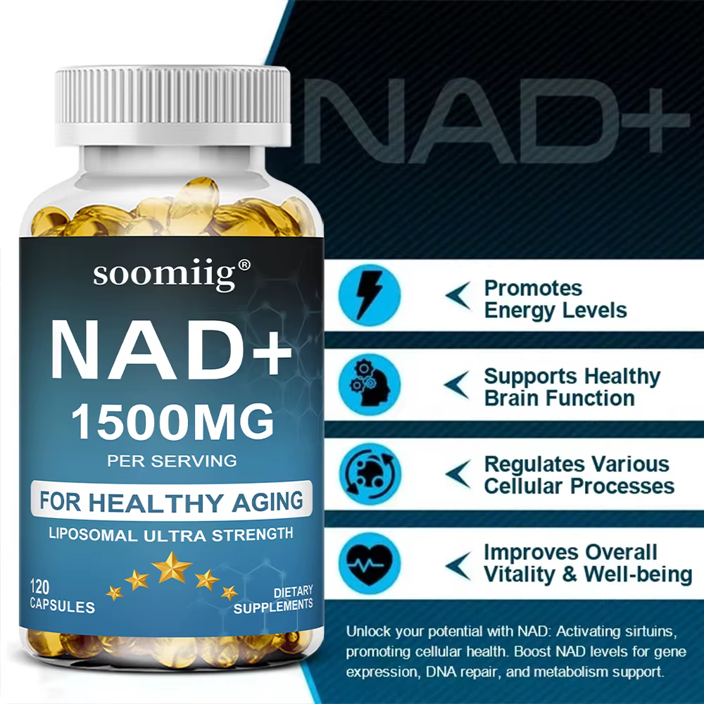 NAD 1500 Mg + Trans-resveratrol - Fights Aging, Boosts Energy/endurance, Promotes Cell Repair, and Supports Skin Health
