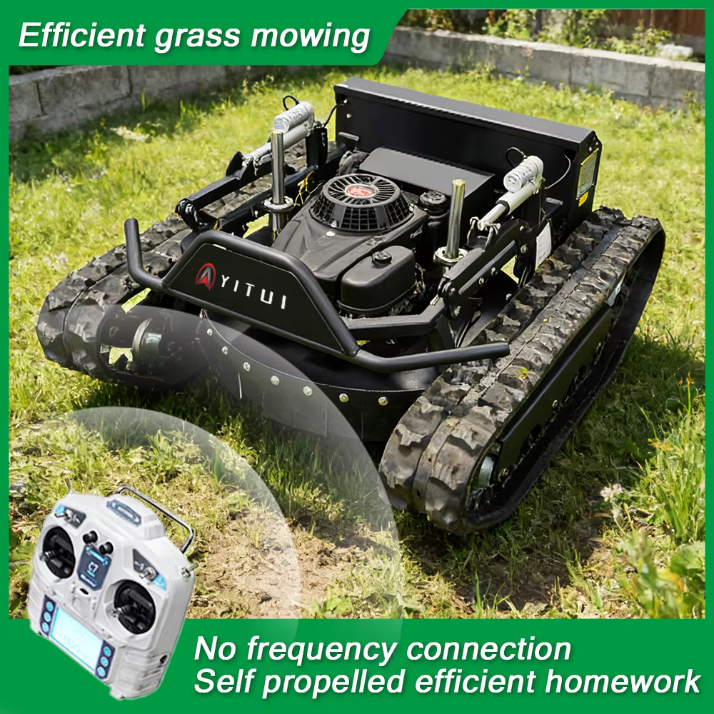 Customised Remote Agricultural Rubber Track Lawn Mower All-Terrain Self-Propelled Zero-Turn Discounted Price