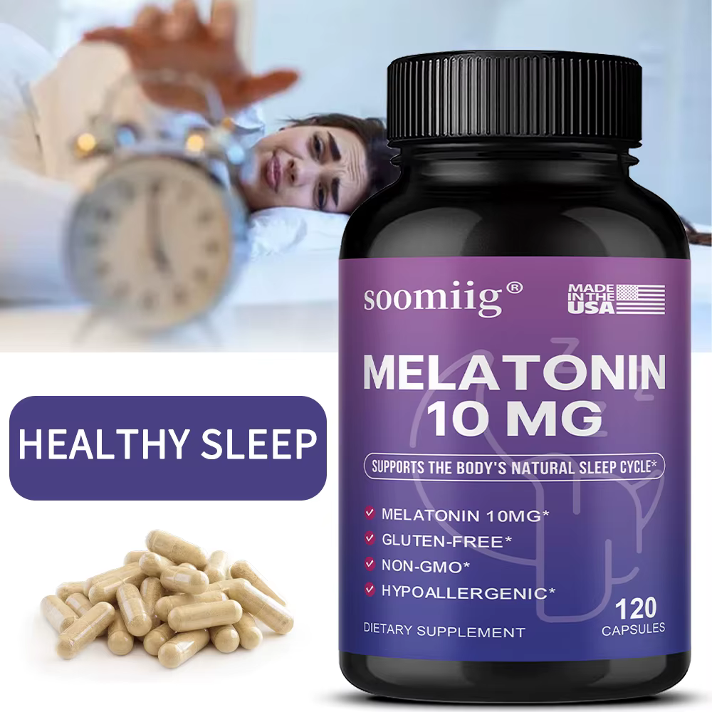 Melatonin 10mg Gummies & Capsules 30/60/120pcs - Fall Asleep Naturally, Fight Insomnia, Support Immunity & Improve Rest Quality