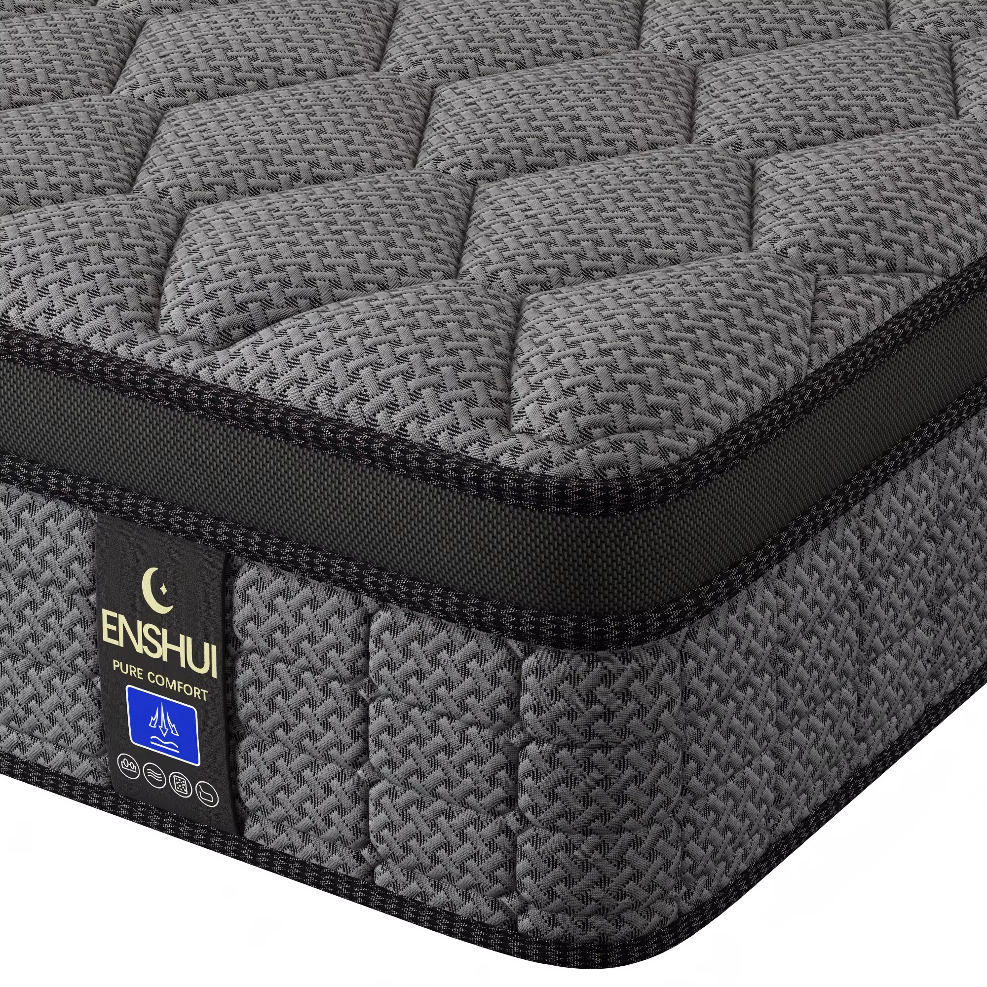 12-14 Inch Memory Foam Hybrid Mattress Twin Full Queen King Size Independent Pocket Spring Mattress Pressure Relief Cool Sleep Medium Firm Bed Mattress for Bedroom Guest Room 100-Day Trial Period