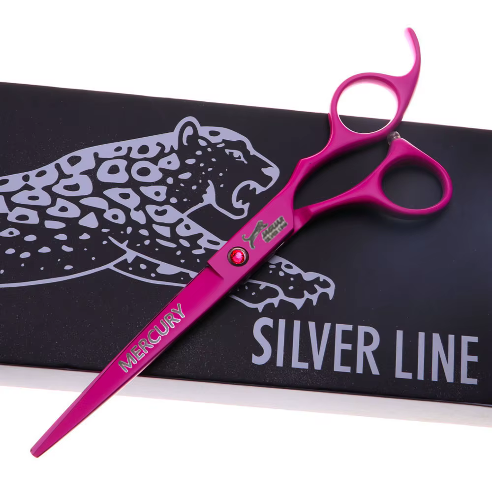 Professional Hairdressing Scissors 7 Inch Cutting Barber Shears Pet Scissors Pink Style