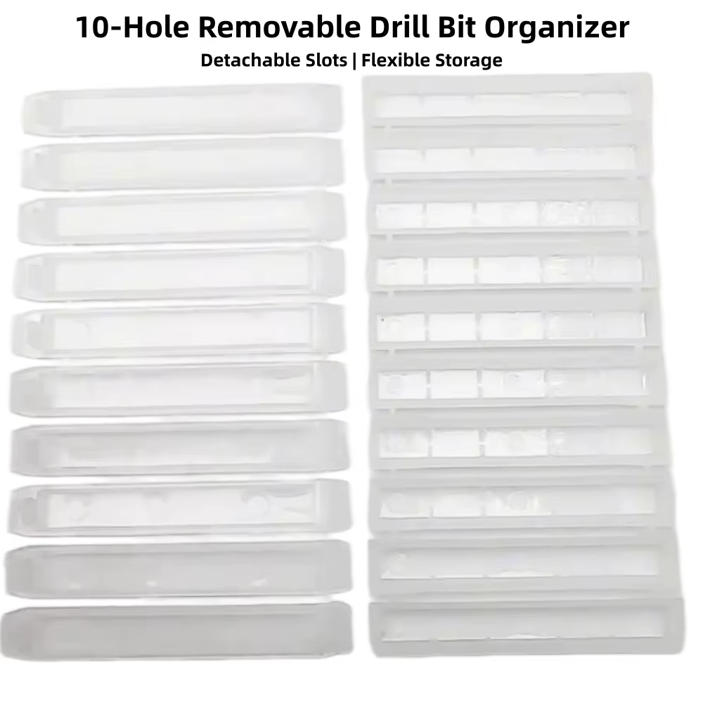 Detachable Modular Nail Drill Bit Holder 10 Slots 2.35mm Storage Organizer Display Box for Manicure