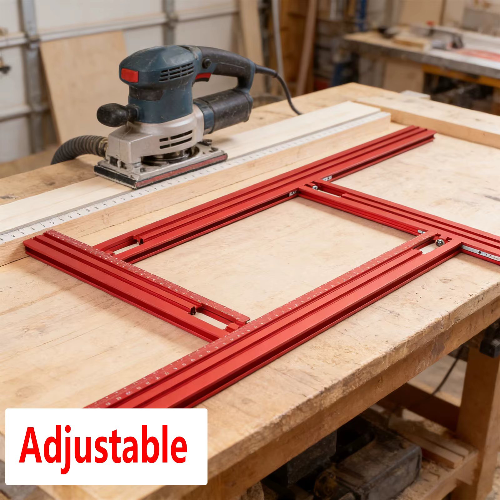 1Set For Trimming Milling Groove Engraving Guide Rail Adjustable Backing Auxiliary Guide Rail Bracket 40cm DIY Woodworking Tools
