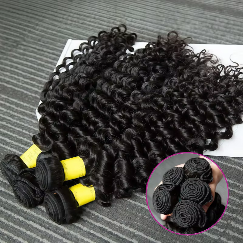 3 Pcs Brazilian Hair Bundles Loose Deep Wave Black User Friendly Bundles For Professional Hair Weaving 32 34 36 Inch