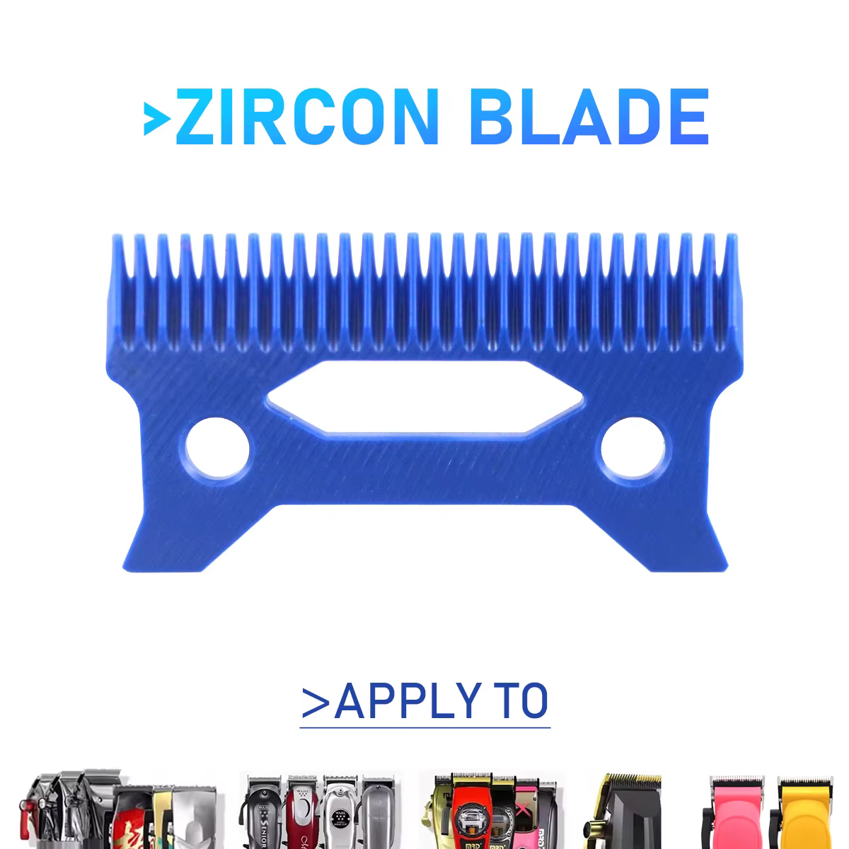 Zircon Long Teeth Moving Blade Clipper Accessories Replacement for JUCAI JC06 8148 V003 R66 M10 Madeshow Wmark Kulilang VGR