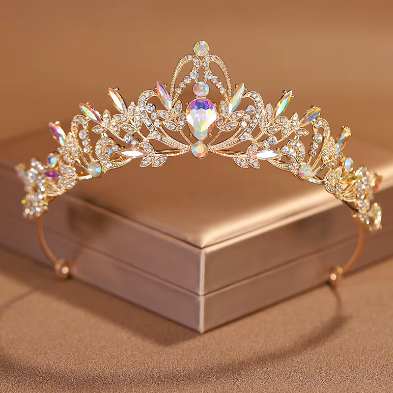 11 colors Bridal Headwear Full Of Baroque Atmosphere Classical Gold-colour Ladies' Crown For Wedding Bride And Girl Birthday