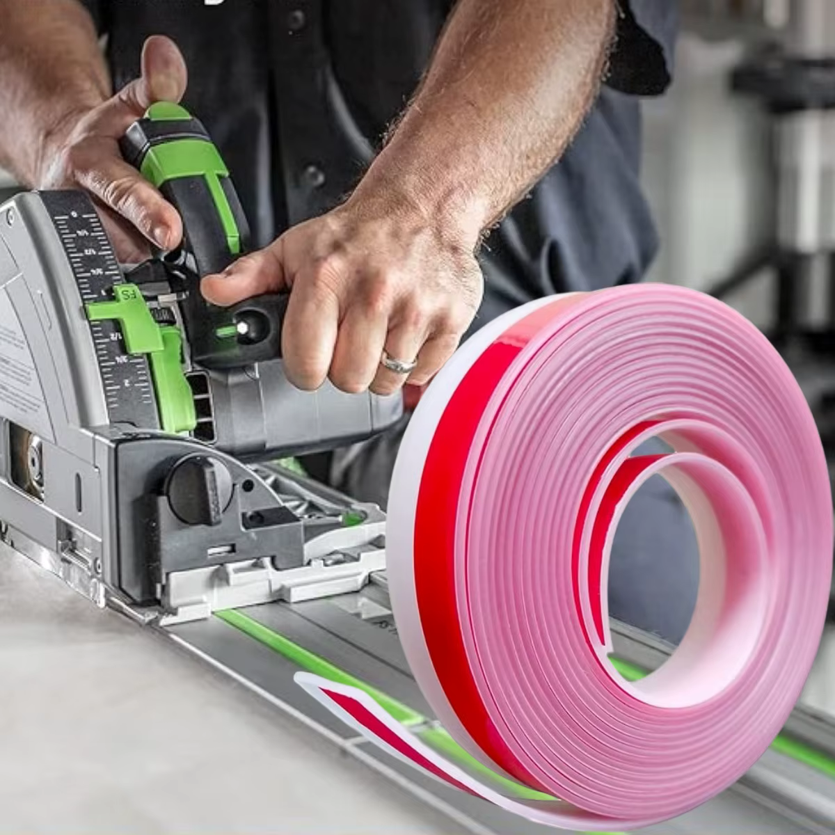 Self-Adhesive Replacement Strip Compatible with Festool Track & Circular Saw, Anti-Splinter Edge Protector Guard Festool Track