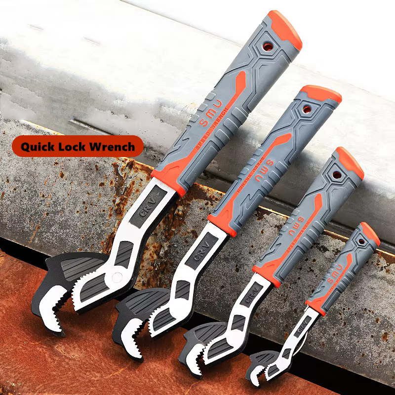 6/8/10/12 Inch Universal Multifunctional Self-Locking Wrench Fast Adjustable Wrench CR-V Bathroom Wrench Plumber Multi Hand Tool