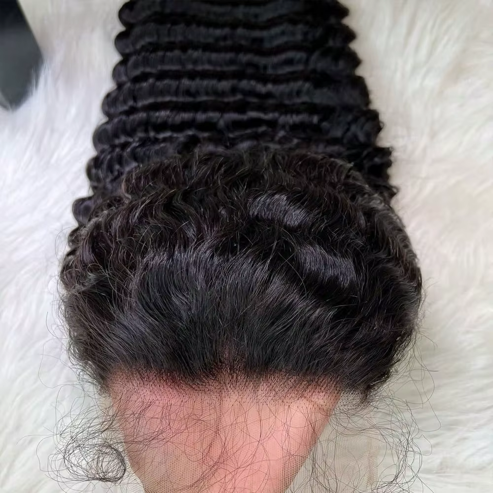250% Density 5x5 Deep Curly Wave Wig Lace Front Wigs Pre Plucked Brazilian Wet And Wavy Lace Frontal Hair Wigs Glueless Wig For Women Wig Deep Curly Wig HD Transparent Lace Front Wigs Natural Color 26Inch