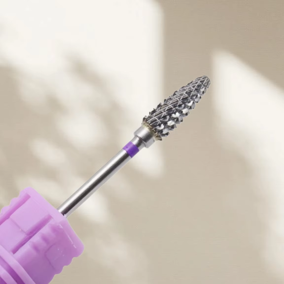 New! 5mm Purple Carbide Nail Drill Bit 3/32" Milling Cutter For Manicure Rotary Burr Nail Bits Electric Drill Accessories Tool