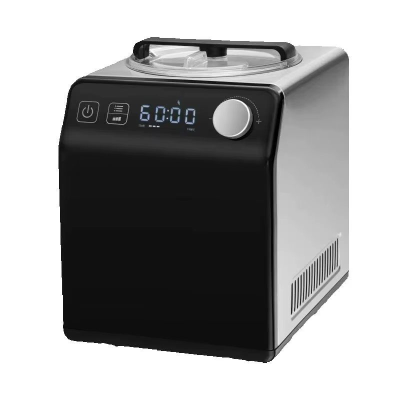 SucceBuy Upright Automatic Ice Cream Maker with Built-in Compressor 2 Quart No Pre-freezing Fruit Yogurt Machine 4 Modes