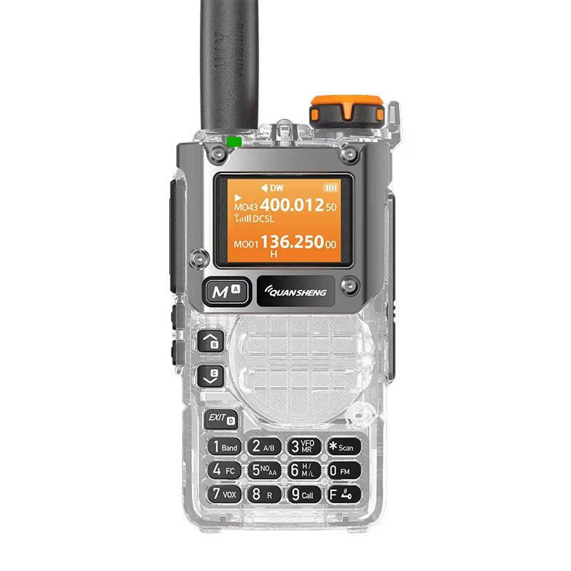 Quansheng UV-K5(8) UV-K58 UV-K6 UVK58 Transparent Two Way Radio 50-600MHz Type C Charge Multi-band UV-K5 Upgrade Quansheng K58