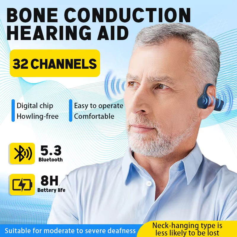 Upgraded Version 32-Channel Hearing Aid Magnetic Charging True Sound Restoration Imported Smart Chip Bone Conduction Hearing Aid