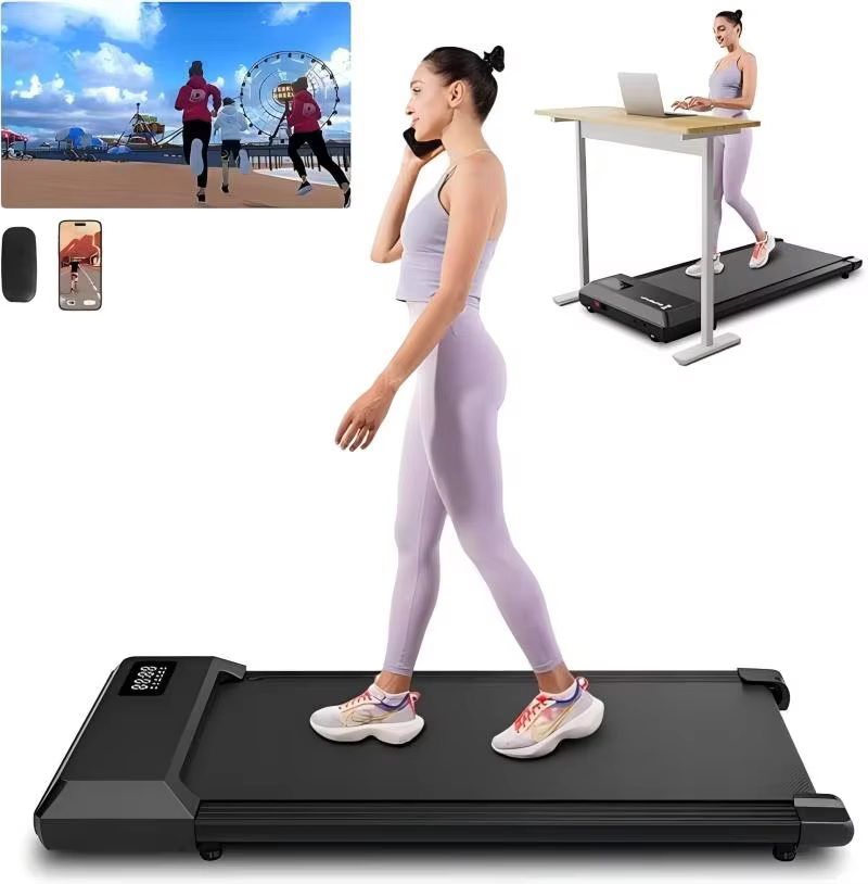 Superun 2-in-1 Home/Office 2.5 HP Walking Treadmill,mini Treadmills for Small Spaces with APP & Remote Control