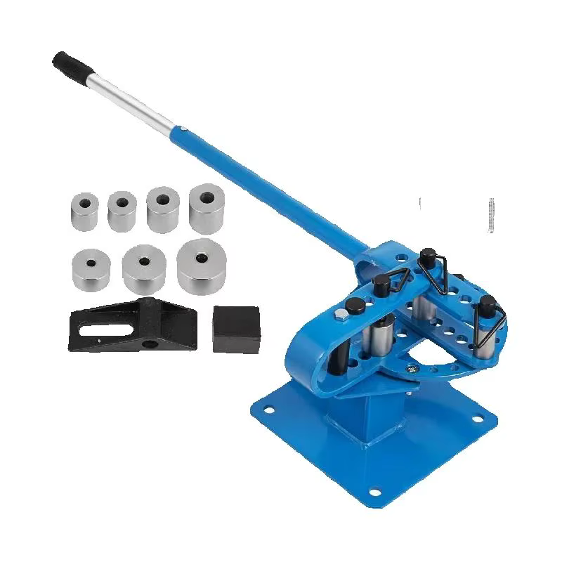 SucceBuy Pipe Bender YP-9 Manual Bench Steel Tube Bending Kit w/ 7Dies 1-3in Multifonction Compact Flat Bar Rod Brake Bends Tool