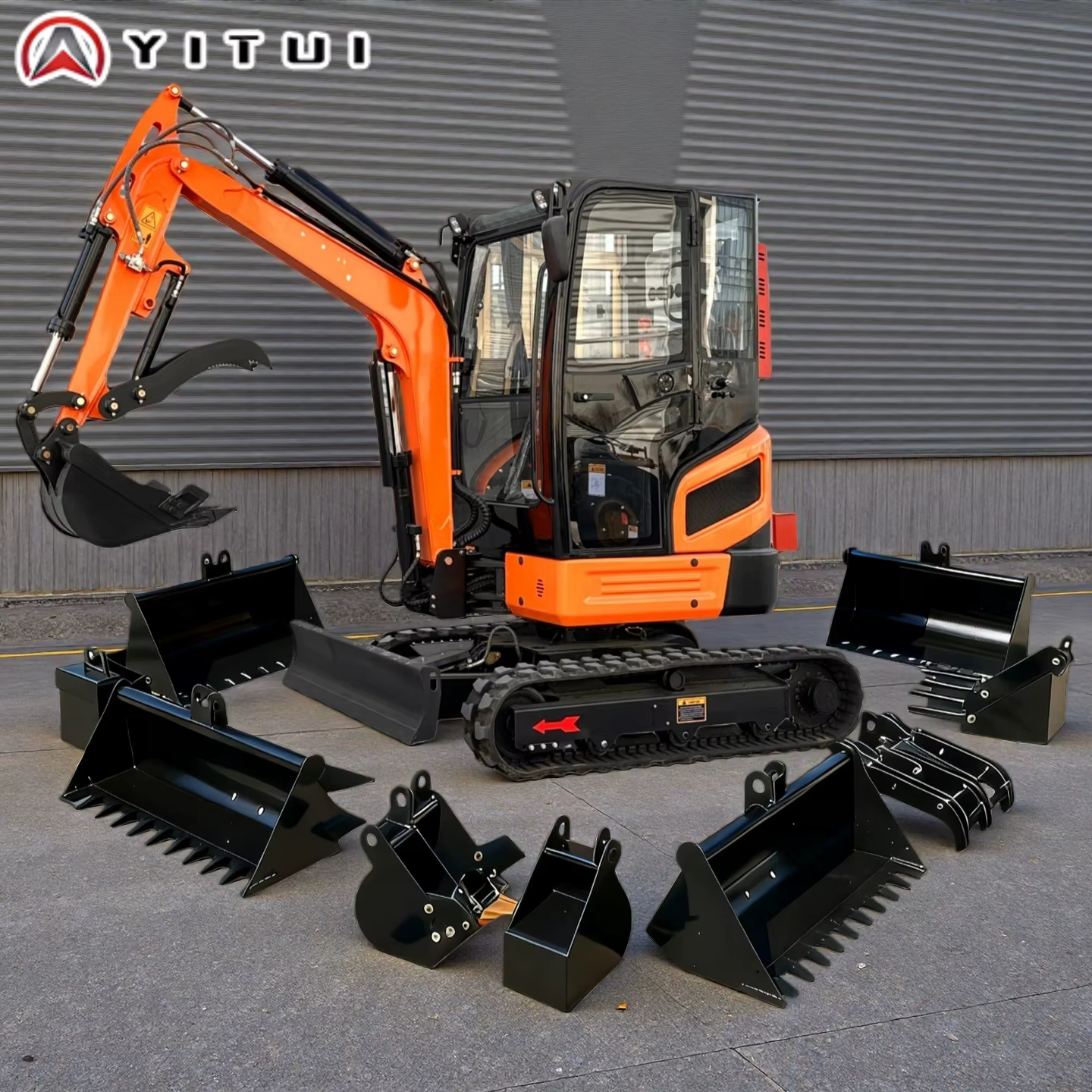 Customized Compact Mini Excavator 2.6 Ton with Multiple Attachments Small Digger for Garden Construction Farm Landscaping