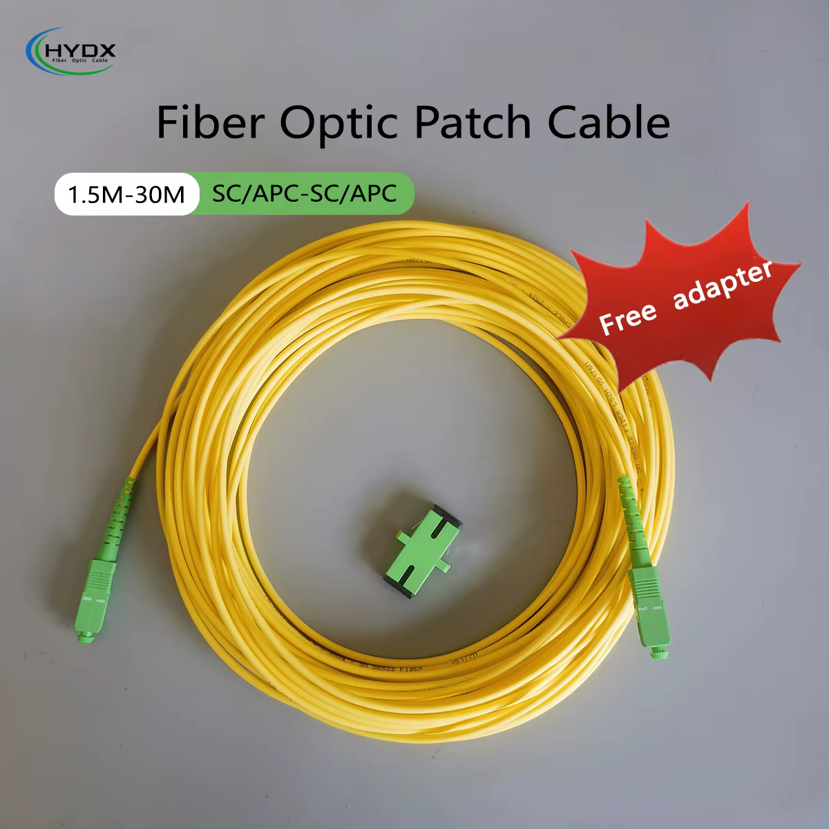 1/10pcs Fiber Optic Patch Cable 1.5/2/3M/5M/10M/15M/20M/30M/40M SC/APC-SC/APC 2.0/3.0mm Extension Wire FTTH Cable Free Adapter