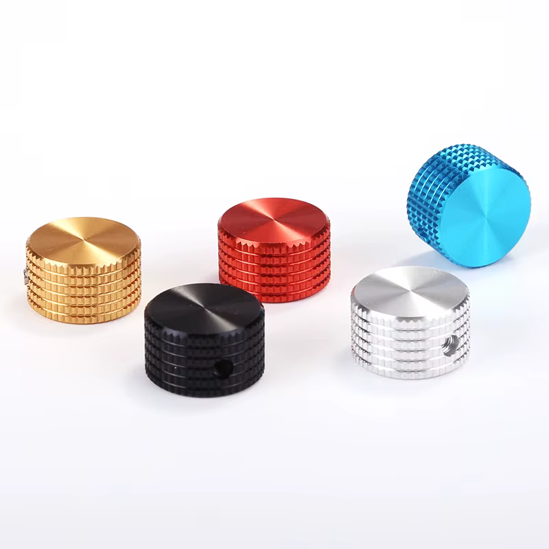 17×10 mm all-aluminum solid core checkered knob cap round shaft potentiometer metal knob cap side screw fixed