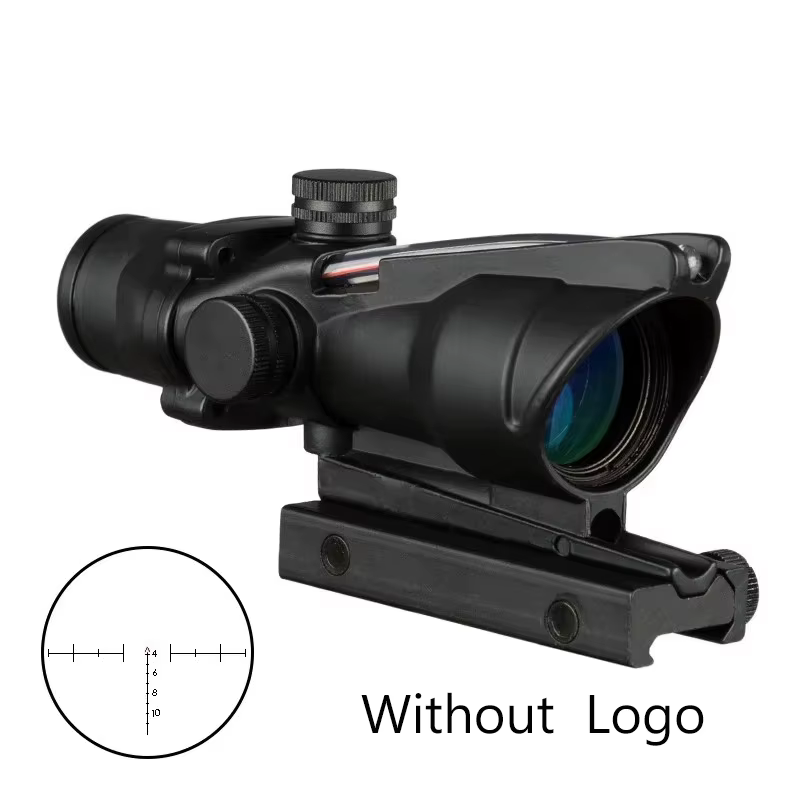 4X32 Hunting Scopes Real Fiber Optics Grenn Red Dot Illuminated Etched Reticle Tactical Optical Sight